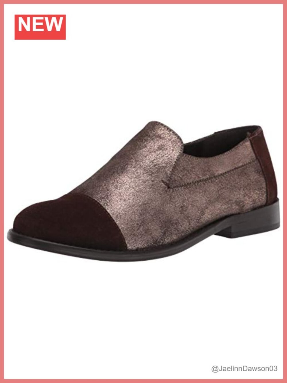 Sbicca Women's Metallic Leather Suede Slip On Loafers